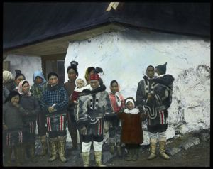 Image of Eskimo [Kalaallit] Women and Children of South Greenland